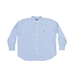 Men's Button Down Polo Ralph Lauren Long Sleeve Size 2XB Big and Tall Plaid